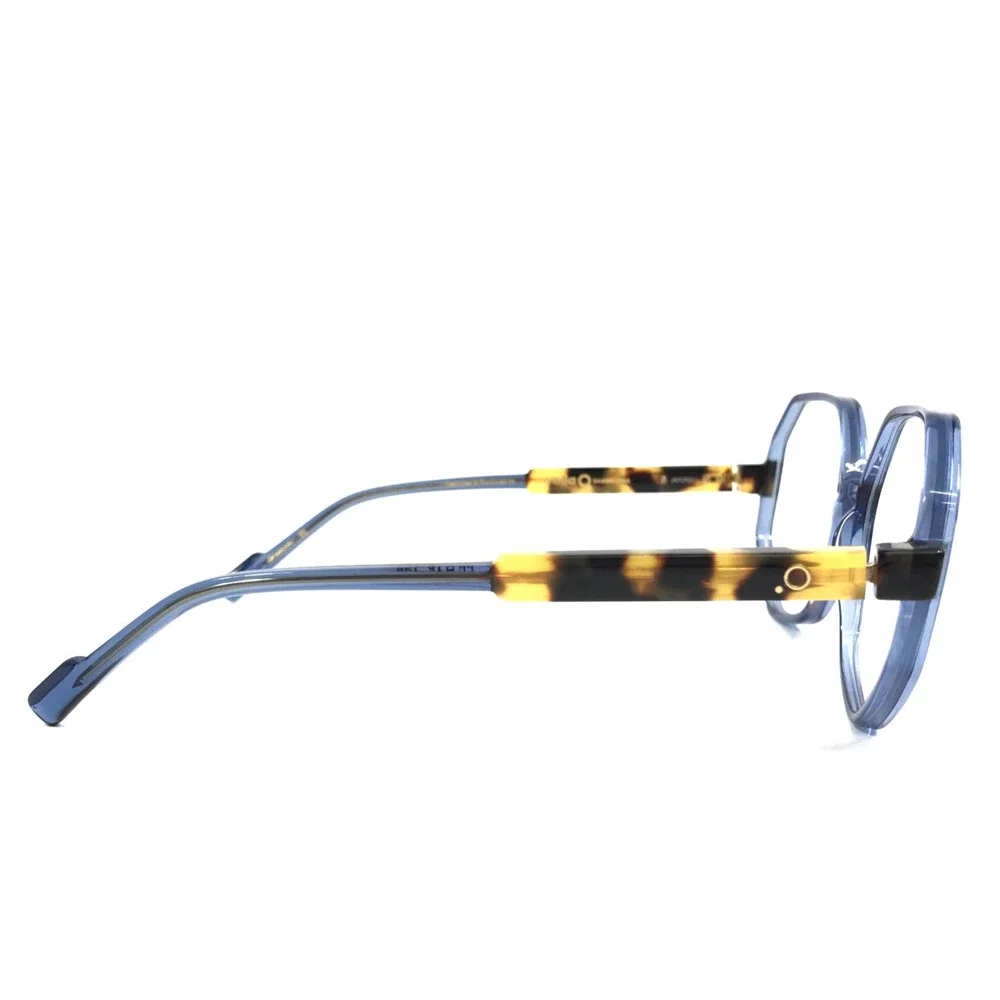 Etnia Barcelona Eyeglasses Frames STELE BLHV Blue Havana Heptagonal 56-16-138